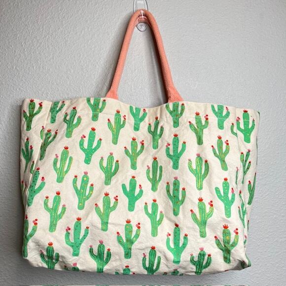 Lookin Sharp Cactus Canvas Bag - Picture 1 of 13